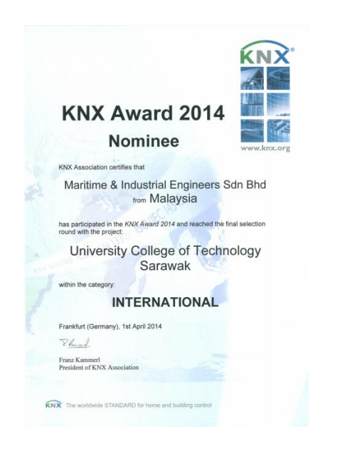 KNX Award 2014 Nominee